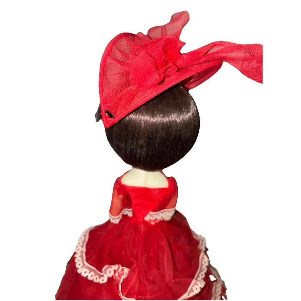 Vintage‎ Big Eye Doll 1970's Southern Belle Red 11